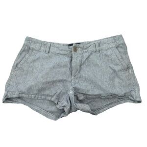 Y2K The North Face Women's Gray Low Rise Pinstripe Mini Shorts